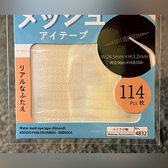 Daiso Japan Eye Eyelid Tape Sticker Water Mesh Almond Type Clear 114 pcs Beauty - Picture 4 of 6